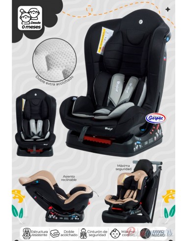 Silla para autos Ebaby Masi - Negro  - 1