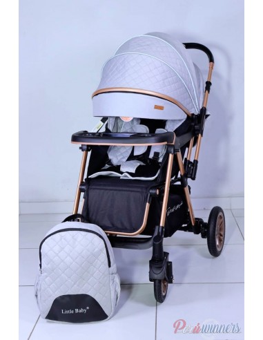 Coche cuna Little Baby Pasito - Plomo  - 1