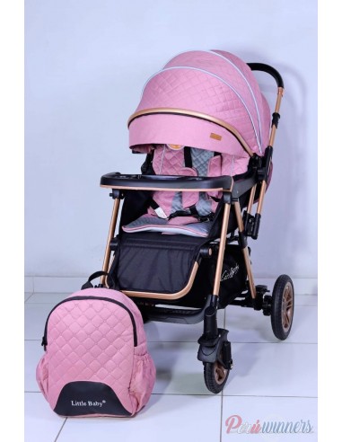 Coche cuna Little Baby Pasito - Rosado  - 1