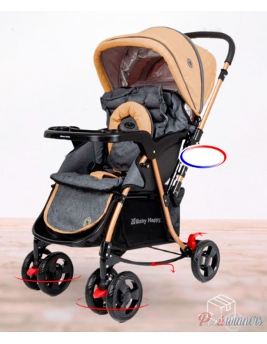 Coche cuna mecedora Flip - Beige  - 1