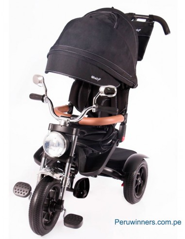 Triciclo Ebaby modelo Harley - Negro