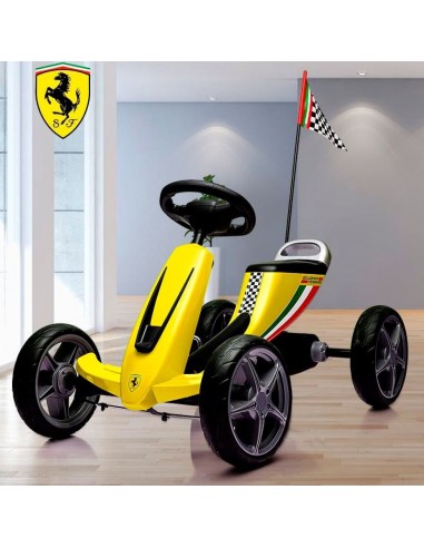 Chachi car Go kart Ferrari Licenciado - Amarillo