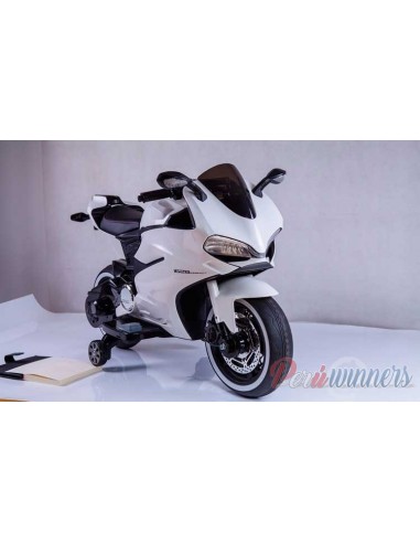 Moto a bateria Estilo Ducati 12V - Blanco  - 2