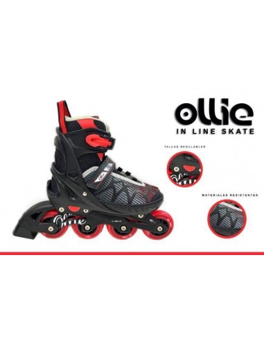 Patines Lineales Regulables Ollie - Rojo