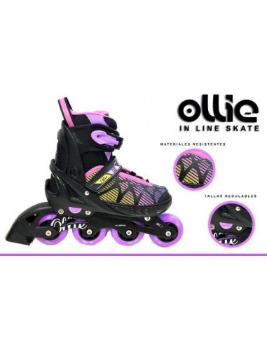 Patines Lineales Regulables Ollie - Fucsia