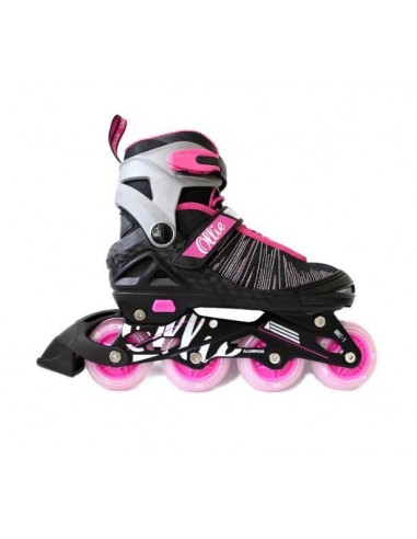 Patines Lineales  regulables Ollie - Fucsia y negro