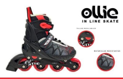 Patines Lineales Regulables Ollie - Rojo